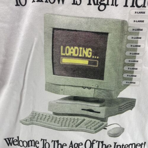 Neon Riot Computer T-Shirt unisexe XL blanc manches courtes - Photo 1 sur 12