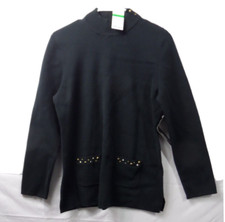 Designers Originals Black Long sleeves Turtle Neck Sweater /Top Size Large