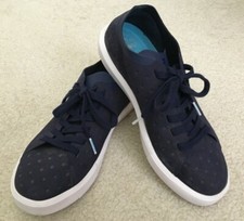 Native Shoes Blue Shell Monaco Low Regatta No Perforated Women Size 5 Euro 37