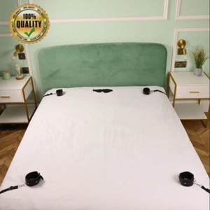 Bed Restraint Set Handcuffs+Ankle Cuffs+Blindfold Bondage Kit Couples Game BDSM