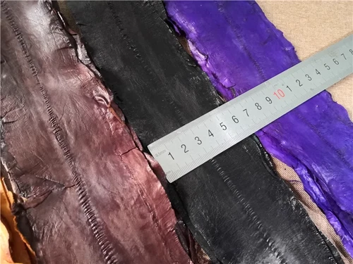2x Real Fish Skin Leather Genuine Eel Leather Eel Fish Skin Material Craft - Picture 6 of 30