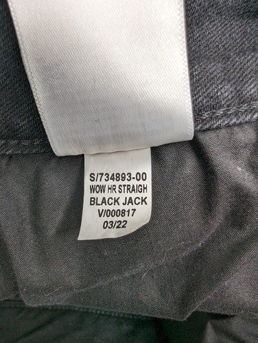 Old Navy Women's High Rise Straight Leg Jeans Black Jack Stretch Size 30 - Picture 12 of 13