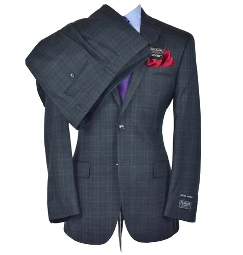 Veste de costume modulaire Ashton en laine vierge, noir à carreaux