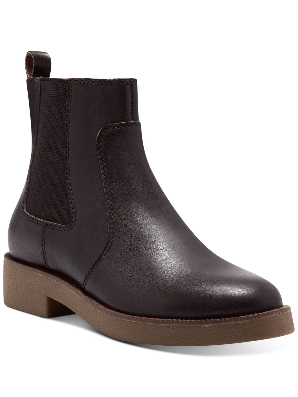 LUCKY BRAND Womens Brown Goring Ressy Round Toe Block Heel Leather Chelsea 9.5 M