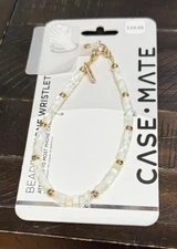 Case-Mate Phone Charm with Beaded Pearls Wristlet for Smartphone Cases