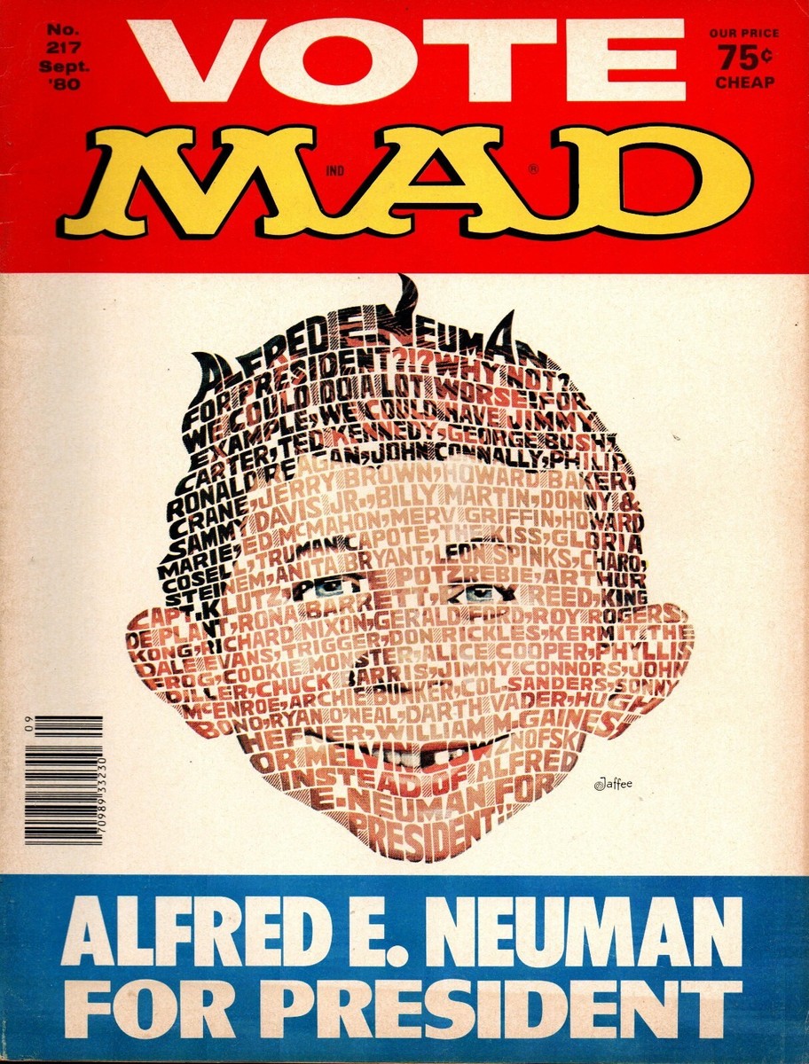 激レアビッグサイズ　MAD ALFRED E NEUMAN マッドマガジン　壁掛 Mad Magazine September 1980 Alfred E Neuman for President | eBay