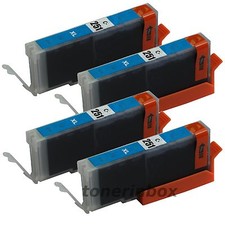 4 Pk CLI-251 CLI251 XL Cyan Ink For Canon Pixma MG5420 MG5520 MG6320 MX722 MX922