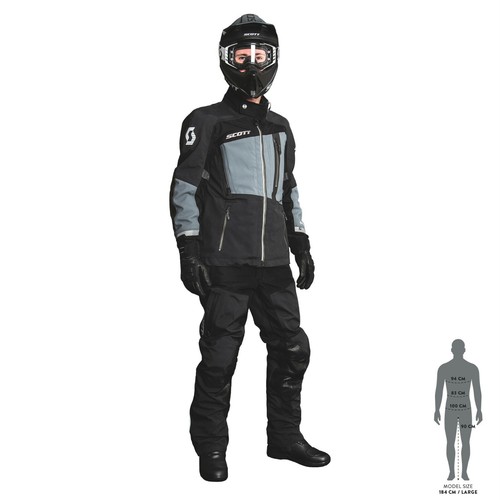 Giacca Moto Impermeabile Scott Priority 3 Strati Laminato Gore-Tex GTX Nera - Foto 5 di 11