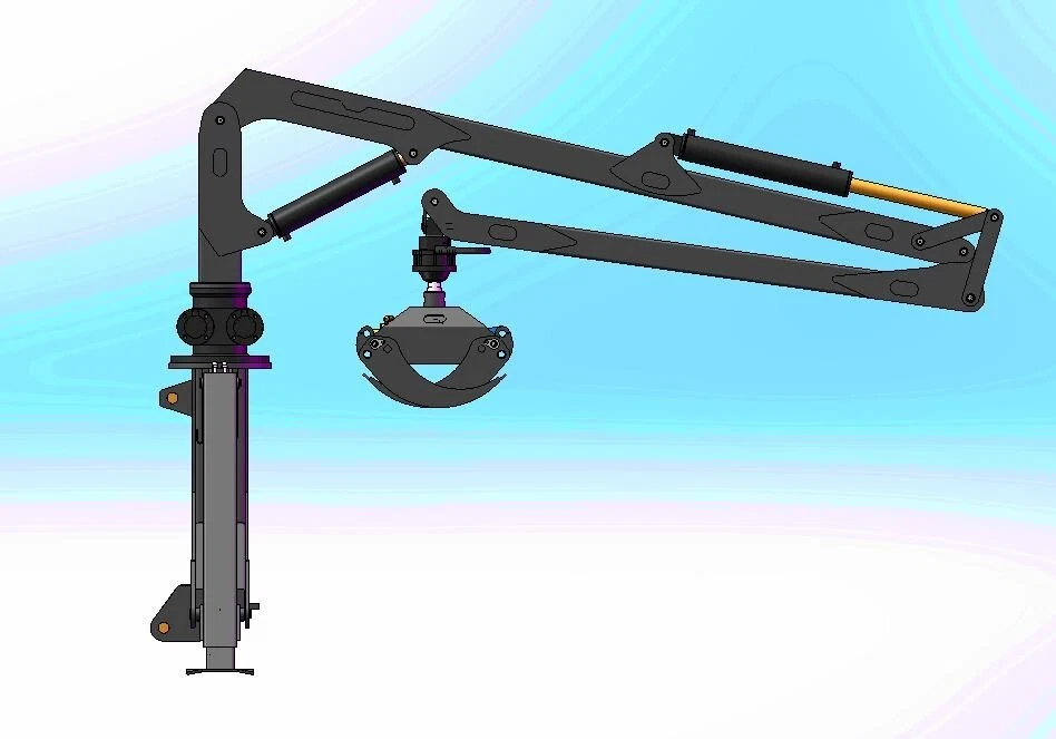 Forstkran, Rückekran, Kran mit Rotator für Dreipunkt, 4,6m, schwere Ausführung - Bild 4 von 4