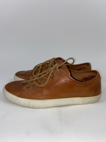 Frye Mens Brett Sneakers Brown Tobacco Leather Low Top Lace Up 11 M Shoes Flats - Picture 1 of 11
