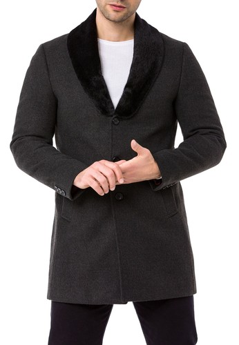 Redbridge Herren Trenchcoat Mantel lange Jacke Business-Jacke Übergangsjacke - 第 15/45 張圖片