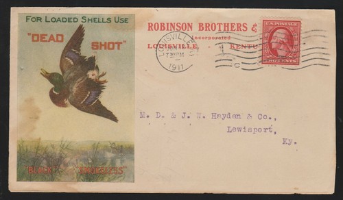 Robinson Brothers "Dead Shot" flying Duck multicolor advertising gun cover 1911 - 第 1/2 張圖片