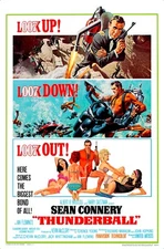 "THUNDERBALL" (1965) one sheet - 27"x41" GREAT James Bond poster!