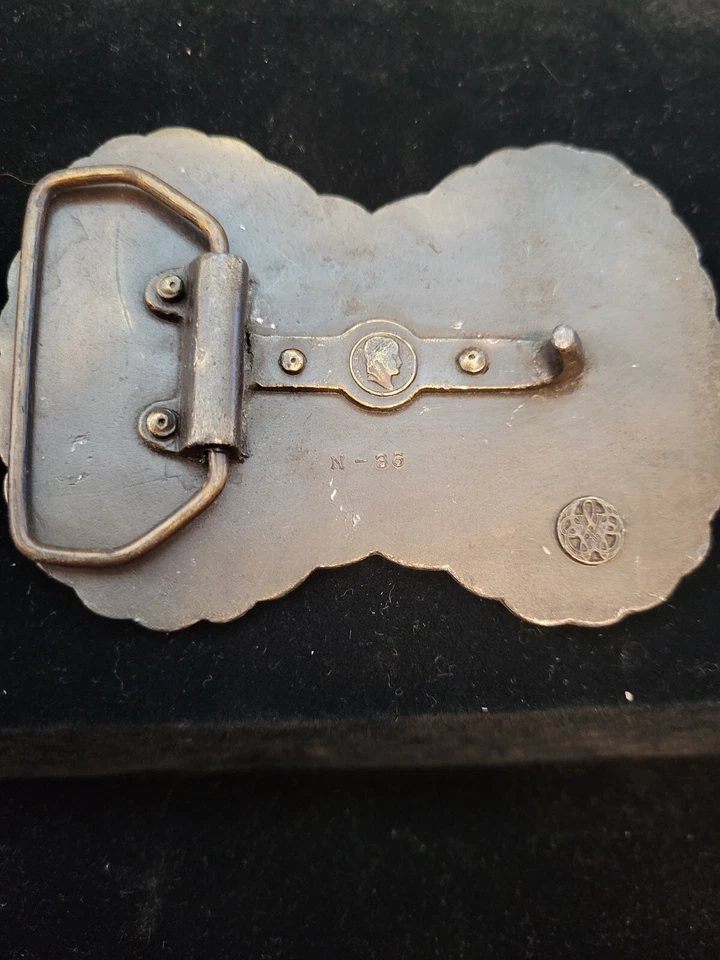 Vintage Brass Belt Buckle The James Boys - Image 2 of 3