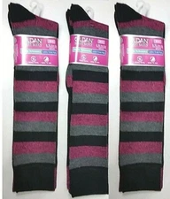 6 Pair Gildan Smart Basics Ultralite Performance Ladies Knee High Shoe Size 4-10