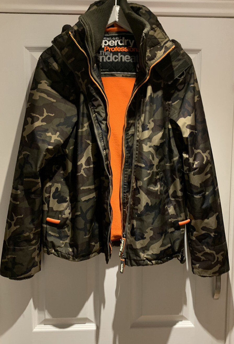 Superdry  Jacket Coat Professional The Windcheater Camo Army Size Small image 3
