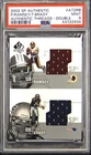 2002 UPPER DECK SP AUTHENTIC THREADS DOUBLE PATRICK RAMSEY/TOM BRADY PSA 9