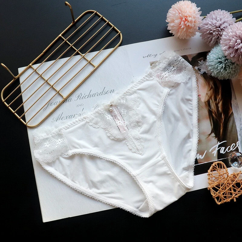 Paquete de 5 Sexy Mujer Encaje Bragas Breve Perla Francesa Ropa Interior Lencería Bikini Foto 4 de 4