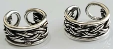 Ear Cuffs Braided Design 925 Sterling Silver You get 2 Pieces 1 Pair cuffs # 32