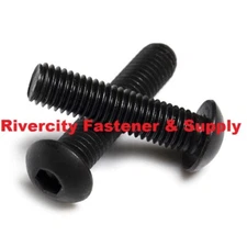 5/16-18x1 Black Button Allen Head Cap Screws 5/16x18 x 1 Bolts 5/16 x 18 x 1