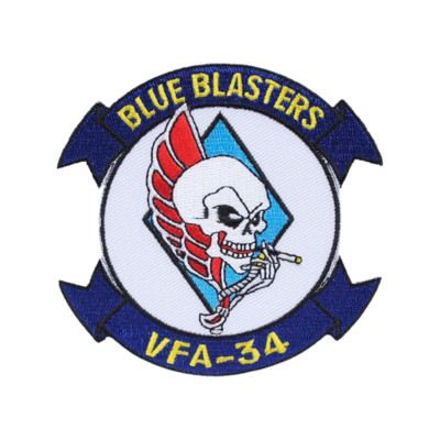 USN BLUE BLASTERS VA-34 HAT PATCH CAP NAVY OFFICER  USS GIFT VETERAN  USN WOW