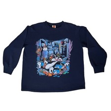 Vintage Looney Tunes Sweatshirt Sylvester Tweety Bird Crew Women  s 1999 90s