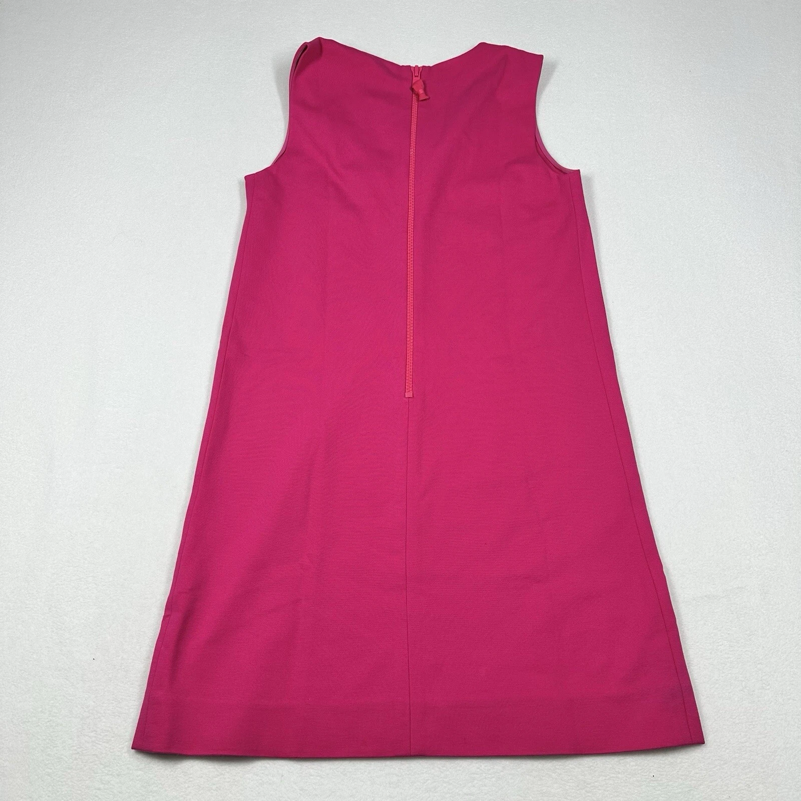 Abito donna Kate Spade rosa senza maniche scollo a V linea A taglia 4 nuovo senza etichette