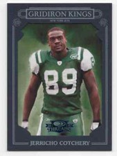 2007 DONRUSS THREADS PRO GRIDIRON KINGS JERRICHO COTCHERY FRAMED BLUE #D /50 JET