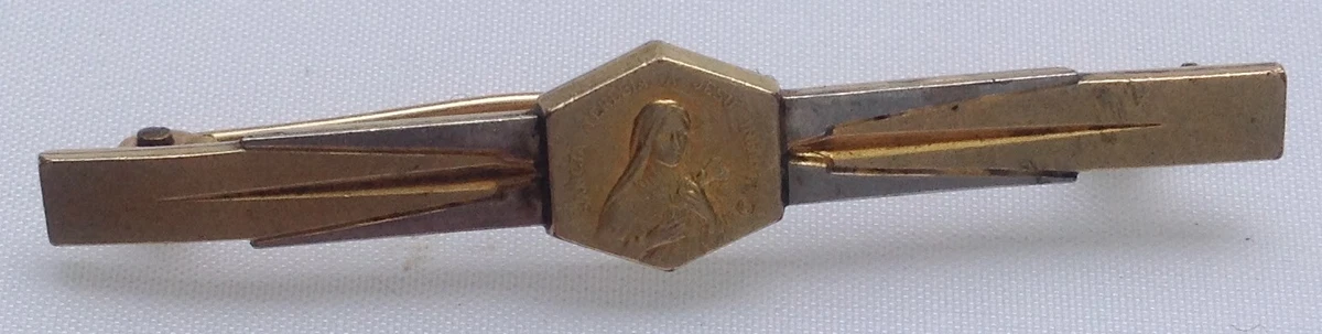 Superbe Ancenne Broche Plaqué Or Feulle Et Branche Neuf De Fond De
