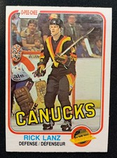 1981-82 O-Pee-Chee #338 Rick Lanz RC Canucks