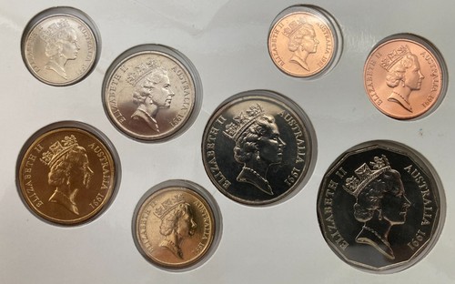 Australia 1991 25 years of Decimal Currency - Eight Coin Uncirculated Set - Picture 3 of 3