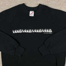 Vintage Penguin Marching Crewneck Sweatshirt Black Size Adult Large 90s Animal