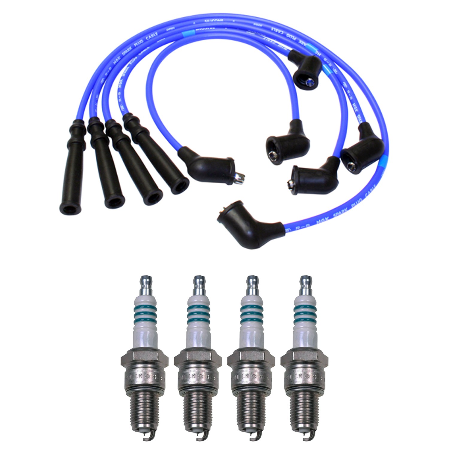 NGK Wire Set  Denso 4 Iridium Power Spark Plugs Kit for Celica Corona Pickup L4