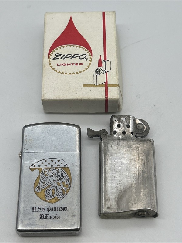 MTB-Vintage 1974 USS Patterson DE-1061 Zippo Lighter Cold War Navy Escort w/ Box