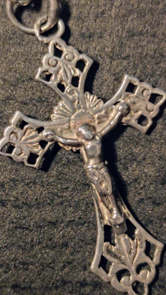 CHAPELET ANCIEN en PERLES D'ARGENT - Photo 3/4