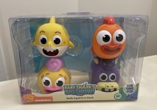 Baby Shark's Big Show Baby, Goldie, William Chucks 2" Bath Squirts 4-Pack New