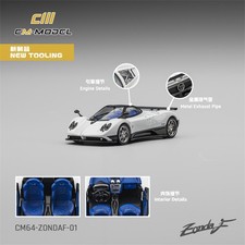 CM MODEL 1:64 Pagani ZondaF Pearl white Diecast Model Car