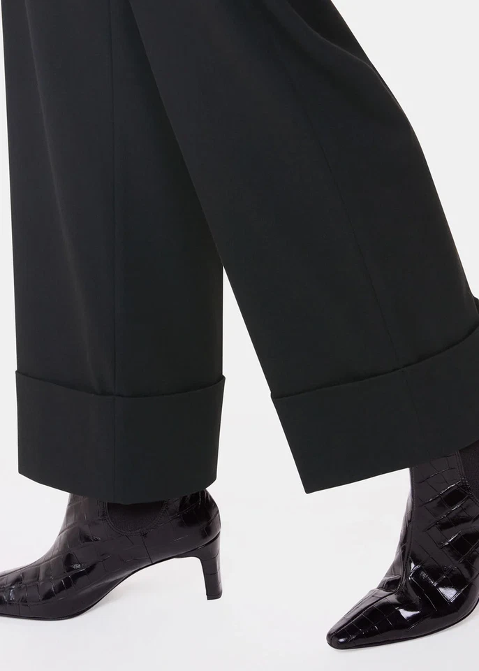Brand New Whistles Black Smart Tailored Sabrina Turn Up Trouser 4 - 16 RRP £40 - Image 4 of 4