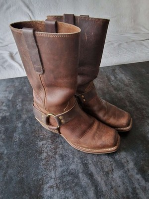 Frye Vintage Leather Harness Boots 41 EU