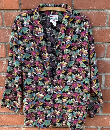 Vintage 80's Contempo Casuals Rayon Blazer Size Small