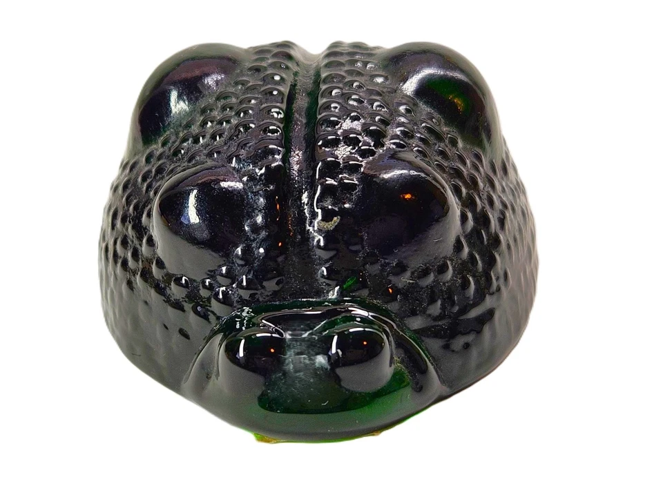 Vintage BLENKO Art Glass Paperweight Critter Figurine-Emerald Green LADYBUG - Image 3 of 4