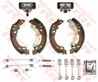 Trw 4X Bremsbacken Bremsbackensatz FüR Trommelbremse Brake Kit Hinten BK1768