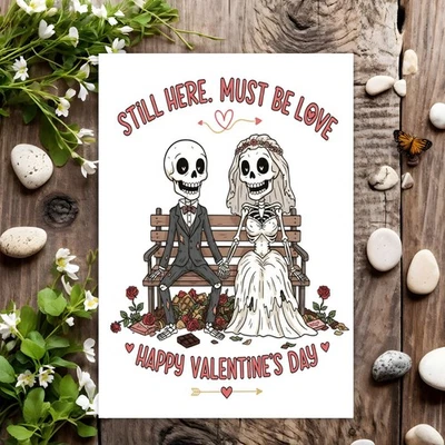YUUKO Funny Valentine's Day card for Him Her Men Women Male Female - Must Be Love
