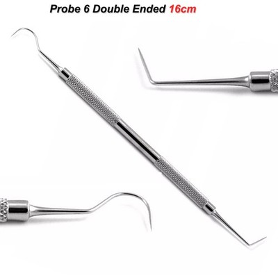 Zahnärztliche Untersuchung Reinigungssonde 6 doppelseitig diagnostisch endodontisch Explorer
