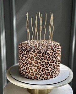 Tortenband Leopardenmuster Essbarer Tortenrand Leopard Zuckerpapier Fondant