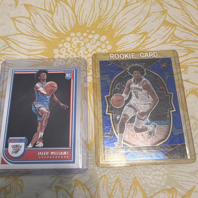 Panini 2022-23 Jalen Williams Thunder Rookie Hoops/Select #242/90 Lot 2