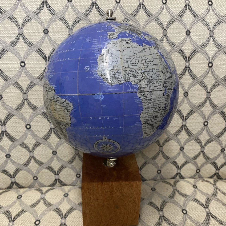 Globo terráqueo mundo mapa negro decorativo mesa escritorio decoración Foto 3 de 4