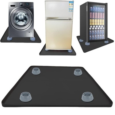 Mini Fridge Drip Tray 24''x24'' Silicone Mat with Raised Edges & Base Raisers
