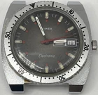Vintage Mens Silver Tone Timex Electric watch RUNS AND STOPS HB