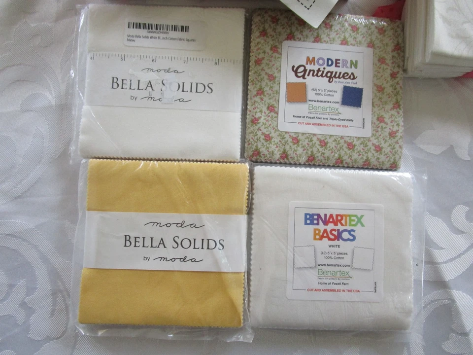 批量 8 件 MODA 面料、BENARTEX、绗缝商店小饰品包、脂肪四分之一条 — 第 2/4 张图片
